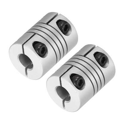 MECCANIXITY 2 Pcs 6 to 6mm Flexible Shaft Coupling 20mm L 15mm Dia - size: 6 to 6mm