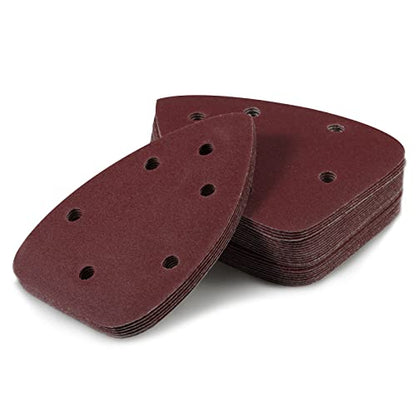 30 Pcs Mouse Sander Sandpaper 150 Grit 6 Hole Mouse Sander Pads Hook and Loop Detail Sanding Disc - style: 150 Grit