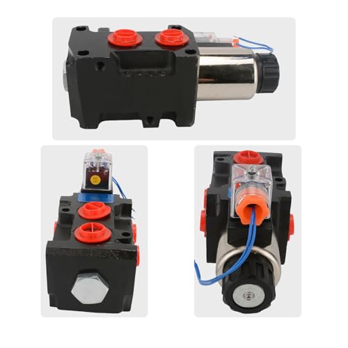 Hydraulic Solenoid Diverter Valve, 13GPM DC24V SAE Ports Hydraulic Solenoid Selector, MAX Pressure 200 Bar - style: 13GPM DC 24V