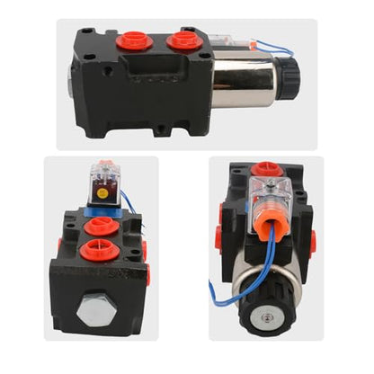 Hydraulic Solenoid Diverter Valve, 13GPM DC24V SAE Ports Hydraulic Solenoid Selector, MAX Pressure 200 Bar - style: 13GPM DC 24V