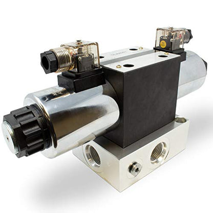 Electric Hydraulic Double Acting Directional Control Valve, 1 Spool, 25 GPM (A Spool, Controls Double Acting Cylinders, 24 Volt) - style: A Spool (Controls Double Acting Cylinders) 24 Volt