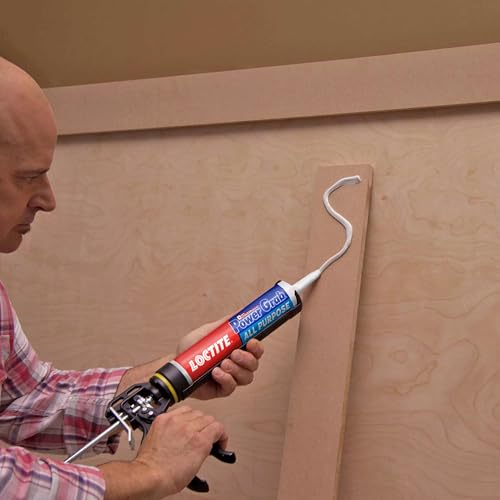Loctite Power Grab Express All Purpose Construction Adhesive, 9 fl oz Cartridge, 12 Pack - Versatile Construction Glue for Cement, Tile, Wall & More - size: 12 Pack, style: 9 fl oz