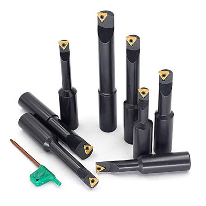 OSCARBIDE 3/4" Round Shank 8-Piece Boring Bar Set w/TCMT Inserts