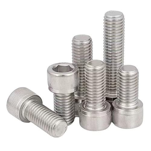 M1.6-0.35 x 6mm Socket Head Cap Screws Metric, Hex Socket Screw, Allen Socket Drive, 304 Stainless Steel (A2-70), Full Thread, Bright Finish, Machine Thread, DIN912,100 Pcs - size: M1.6-0.35 x 6mm（100 Pcs）