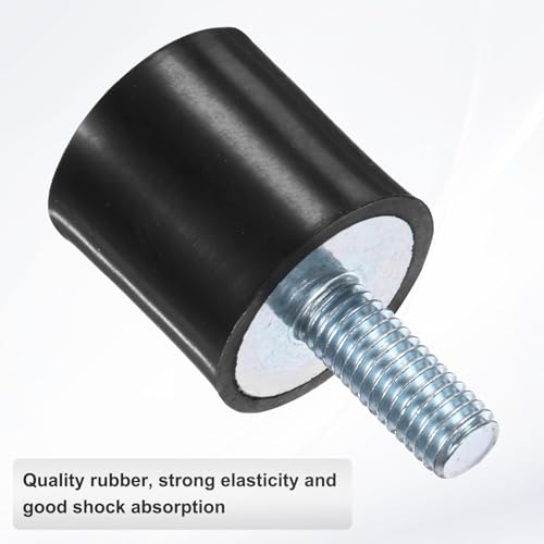 M METERXITY 8-Pack Rubber Mounts D25mmxH25mm Male/Female Vibration Isolators Cylindrical Shock Absorber W M8 x 20mm Studs for Air Compressor/Car/Pump/Boat/Garage Motor/Bobbins Rubber Isolators - size: M8 x 20mm, 25mm x 25mm