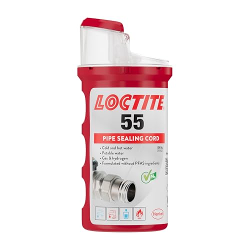 LOCTITE 55 Pipe Thread Sealant, Non-Curing Cord, White, 1x160m