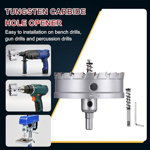 Tungsten Carbide Tipped Hole Saw 3-3/4 Inch 95mm Hole Cutter - size: 3-3/4 Inch (95mm)