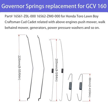 Strongthium 70PCS GX160 GCV160 Governor Throttle Return Springs Linkage Kit - size: 70 PCS