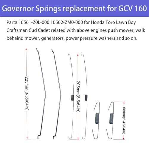 Strongthium 19PCS GX GCV Governor Throttle Return Springs Linkage Kit - size: 19 PCS