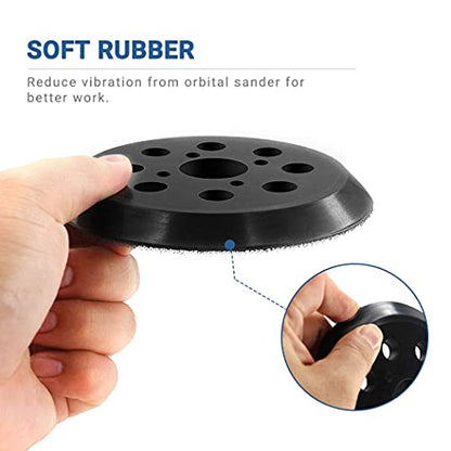 5 Inch 8 Hole Hook and Loop Sander Replacement Backing Pad
