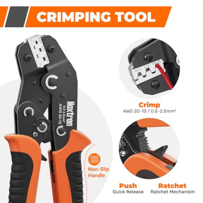 828PCS Waterproof Electrical Connectors with Ratcheting Crimper