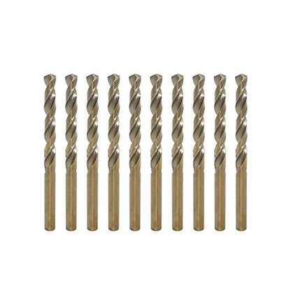1.6mm Metric M35 Cobalt Steel Extremely Heat Resistant Twist Drill Bit of 10pcs with Straight Shank to Cut Through Hard Metals Such as Stainless Steel and Cast Iron, 5% Cobalt M35 Grade HSS-CO - size: 1.6 mm (10 Count)