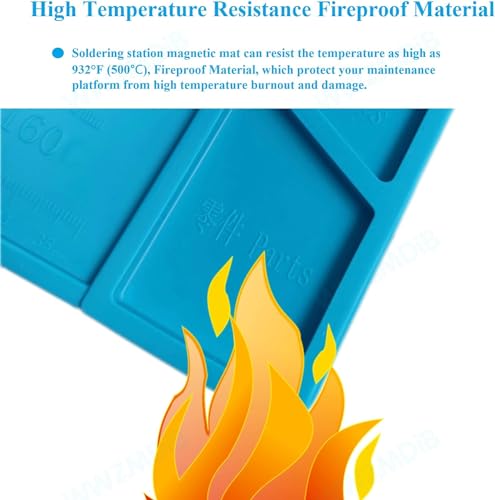 WWZMDiB Heat Resistant 932°F Silicone Soldering Work Mat（S-130【11.8 x 7.9” / 30 x 20cm】）