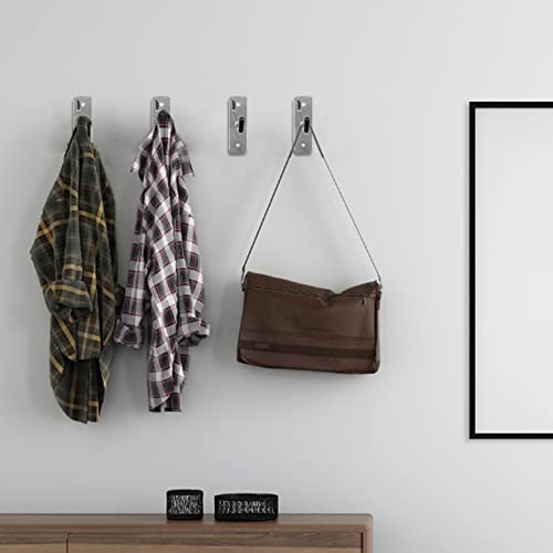 30pcs Wall Mounted Heavy Duty Metal Single Hooks Home Storage Organizer Hanger Stainless Steel Hooks (2/4/6inch) - size: 2/4/6 inches