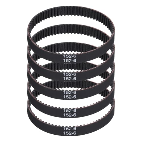 MECCANIXITY 5Pcs 152mm GT-2 Timing Belt 6mm Width 2mm Pitch Closed Loop - size: 152mm