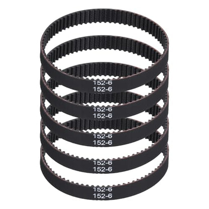 MECCANIXITY 5Pcs 152mm GT-2 Timing Belt 6mm Width 2mm Pitch Closed Loop - size: 152mm