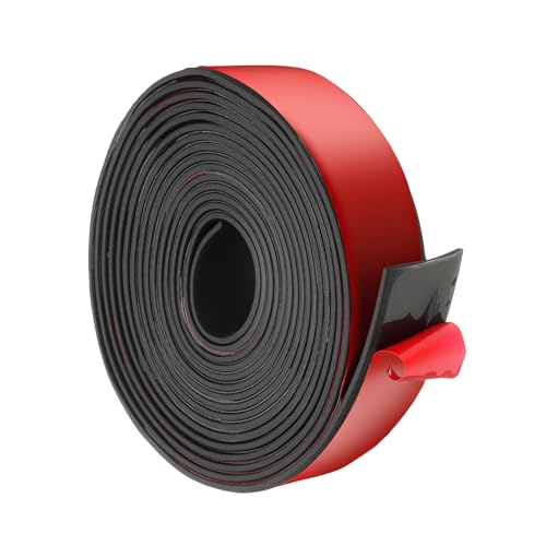 PATIKIL Neoprene Rubber Strips 1" Wide x 1/16" Thick x 10' Long, Self Adhesive Solid Rubber Sheet for Shock Absorption Gasket DIY Crafts Sealing Weather Striping, Black - size: 1" W x 1/16" T x 10' L