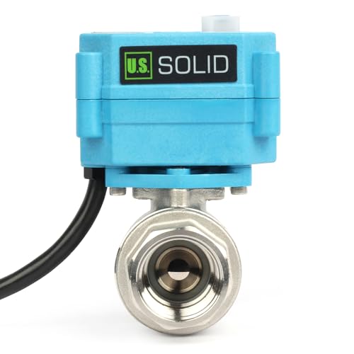U.S. Solid 3/4 inch NPT 304 Stainless Steel Motorized Ball Valve - Plastic Electrical Ball Valve, 2 Wire Auto Return, AC 110~230V, Normally Closed, IP67, NSF Certified - size: 3/4 inch, style: Stainless Steel(IP 67)