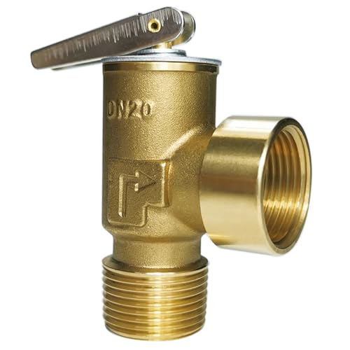 30 PSI Water Heater Pressure Relief Valve, 3/4" NPT Connection, Max Input 510,000 BTU/h, Thickened Brass Body with Stainless Steel Spring Pressure Release Valve, Use for Cold & Hot Water System - size: 30 PSI, 3/4" NPT