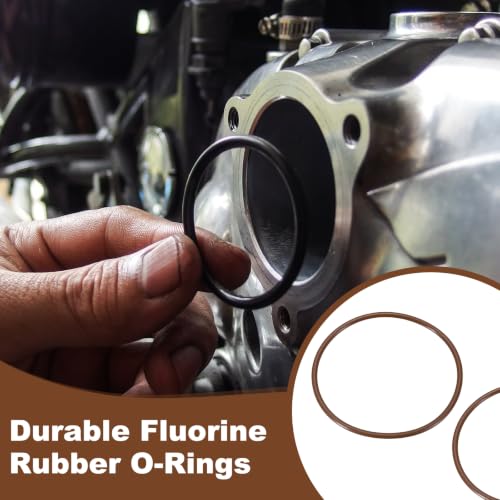 Fluorine Rubber O-Rings 3-3/8" OD, 3-1/8" ID, 1/8" Width 2PCS - size: 3-3/8" OD, 3-1/8" ID, 1/8" Width