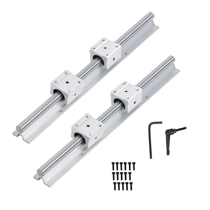 Waltyotur 2 PCS SBR 16-400mm Linear Guideway Rail 4 SBR16UU