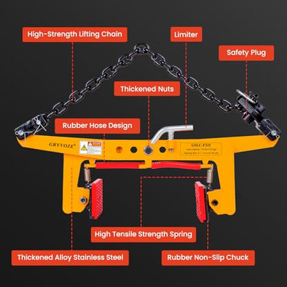 716 lbs Granite Slab Lifting Clamp, 4.7"-14" Adjustable Opening