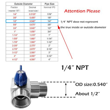 Beduan 1/4 NPT Ball Valve Male to Female 304 SS 90 Degree Elbow Shut Off - size: 1/4 NPT