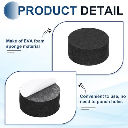 MECCANIXITY 8 Pcs Single Sided Speaker Isolation Feet Pads, 30mmx15mm Non Slip Foam Shock Absorption Base Pad Amplifier Stand Feet Mat for Speaker HiFi Home Theater Sound System, Black - size: 30mmx15mm