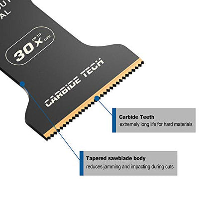 EZARC Carbide Oscillating Saw Blades for Hardened Metal, 3-Pack - size: 3-Pack Carbide