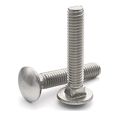 It Works Great 20 Sets Long Square-Neck Carriage Bolts, M6-1.0x25mm, Silver, Carbon Steel Zinc-Plated, Grade 4.8, Flat Head, Fully Threaded - size: M6-1.0X25mm（20 Sets）