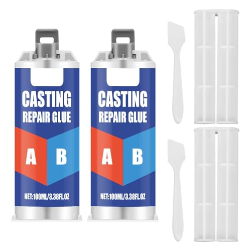 Metal Foundry Glue Set, 2026 Strong Foundry Glue for Metal, Weld Plastic Bonder and Liquid Fusion Glue, Strong Adhesive for Iron, Steel, Metal Glue Heavy Duty Weld Repairs 2pcs