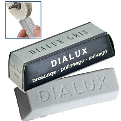 Silver Black Jewelry Polishing Compound White & Gray Dialux Rouge 2 Bars