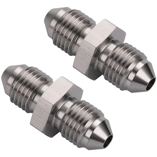 3AN Male to 3AN Male Stainless Steel Brake Clutch Fuel Oil Fitting Adapter Coupler 2PCS - size: 3AN to 3AN - 2PCS
