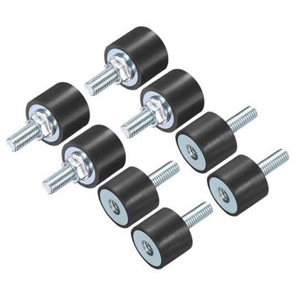 uxcell 6pcs M8x23mm Rubber Isolator Mounts with Studs 25x20mm - size: VD-D25*H20, M8*23