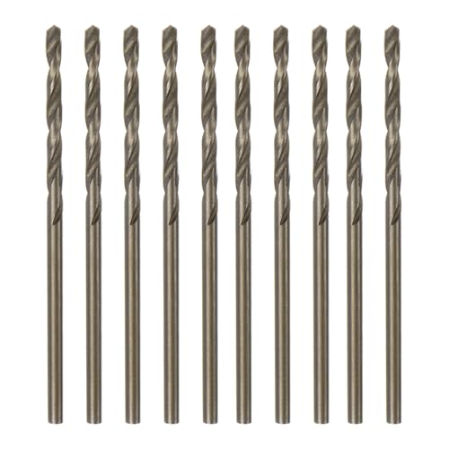 HARFINGTON 10pcs Cobalt Jobber Drill Bits 1.8mm / 0.071" M35 High Speed Steel HSS Twist Drilling Bit Tool for Stainless Steel Copper Wood Plastic and Other Hard Materials - size: 1.8mm