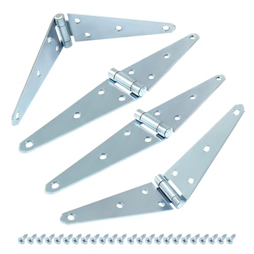 Hordion 4Pcs Strap Hinge Shed Door Hinges, 6 Inch Heavy Duty Gate Hinges - size: 6 Inch, 4Pcs
