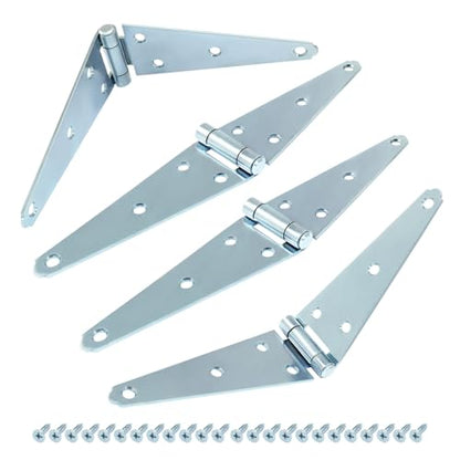 Hordion 4Pcs Strap Hinge Shed Door Hinges, 6 Inch Heavy Duty Gate Hinges - size: 6 Inch, 4Pcs