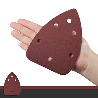 30 Pcs Mouse Sander Pads 240 Grit 6 Hole Hook and Loop Sandpaper for Detail Sander Sanding Disc - style: 240 Grit
