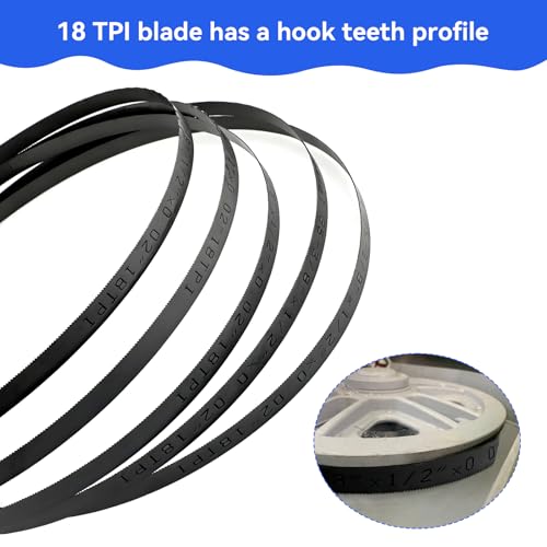 35-3/8 Inch Bandsaw Blade 18 TPI, 35-3/8" x 1/2" x 0.02" Portable Band Saw Blade, Replacement for Milwaukee 48-39-0526, 48-39-0529 and 2829-20 Compact Band Saw, 5-Pack - size: 35-3/8" x 1/2" x 0.02",18 TPI, 5 Pack
