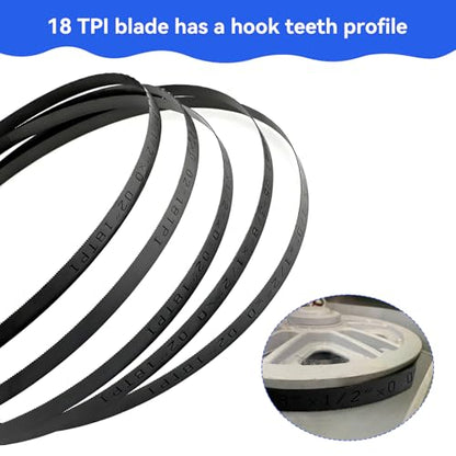 35-3/8 Inch Bandsaw Blade 18 TPI, 35-3/8" x 1/2" x 0.02" Portable Band Saw Blade, Replacement for Milwaukee 48-39-0526, 48-39-0529 and 2829-20 Compact Band Saw, 5-Pack - size: 35-3/8" x 1/2" x 0.02",18 TPI, 5 Pack