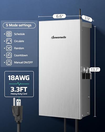 DEWENWILS 300W Wi-Fi Low Voltage Landscape Transformer 2.4GHz ONLY - style: WIFI-Stainless Steel