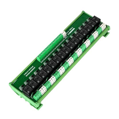 Relay Board, 16 Channel 1 SPDT DIN Rail Mount 24V DC/AC Relay - size: 16 Channel 1 SPDT
