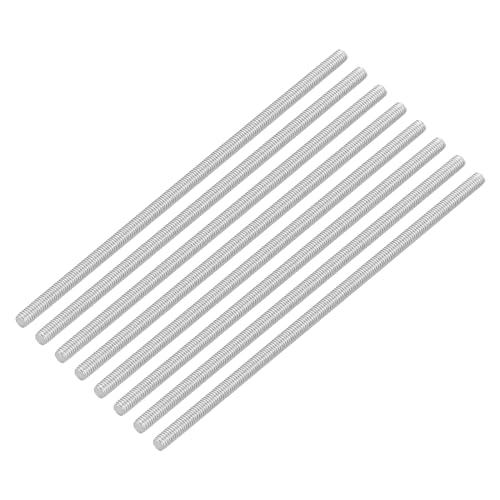 uxcell 8Pcs Fully Threaded Rod, M3 x 90mm 304 Stainless Steel Right Hand Thread Bar Studs M3-0.5 Thread Pitch for Furniture Machinery Assembly - size: M3 x 90mm
