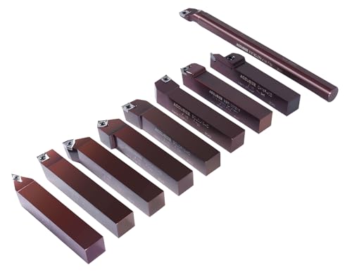 Accusize 1" Shk 9-Pc Indexable Turning & Boring Set for Aluminum, 3988-0001 - style: For Cutting Aluminum