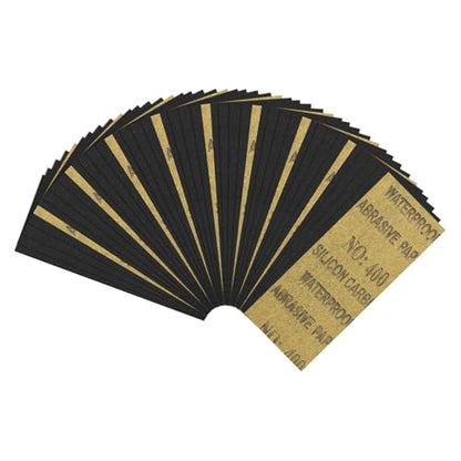 45Pcs Sand Paper 3.6x9Inch 400Grit Silicon Carbide Sandpaper Sheets - size: 3.6 x 9 Inch(400 Grit)