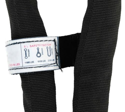 Mytee Products 3/4" x 6' Gray Eye-Eye Web Sling - Synthetic Nylon Super Lift Sling with Protective Sleeves (Vertical 11,880/ Choker 10,100/ Basket 23,760 lbs WLL) - Auto Hauling, Towing, Rigging - color: Gray: 3/4", size: 6 FT (1-Pack)