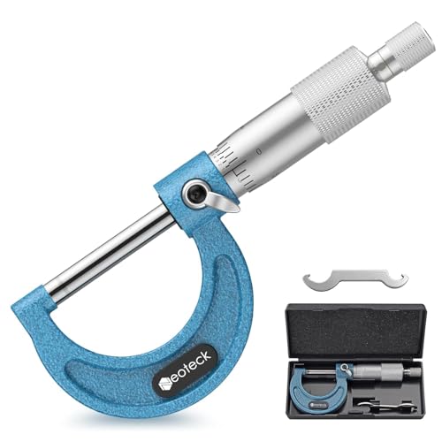 Neoteck 0-1" Outside Micrometer 0.0001" Resolution Carbide-Tipped Anvils - size: 0-1"-1Pcs