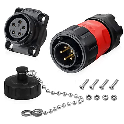 5 Pin Waterproof M20 Aviation Connector 10A 500V - style: 5PIN
