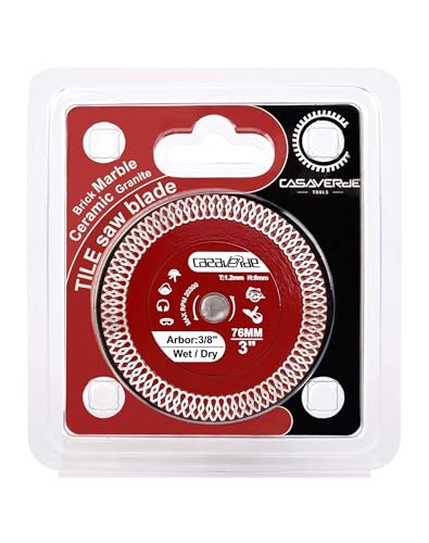 Casaverde 2 Pcs of 3"/76mm Diamond Blade with 3/8" Arbor for Cutting Ceramic Tile,Stone Tile - size: 3 inch [S] (2 pc)