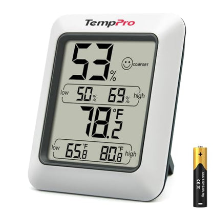 TempPro TP50 Digital Hygrometer Indoor Thermometer Room Thermometer - size: Classic
